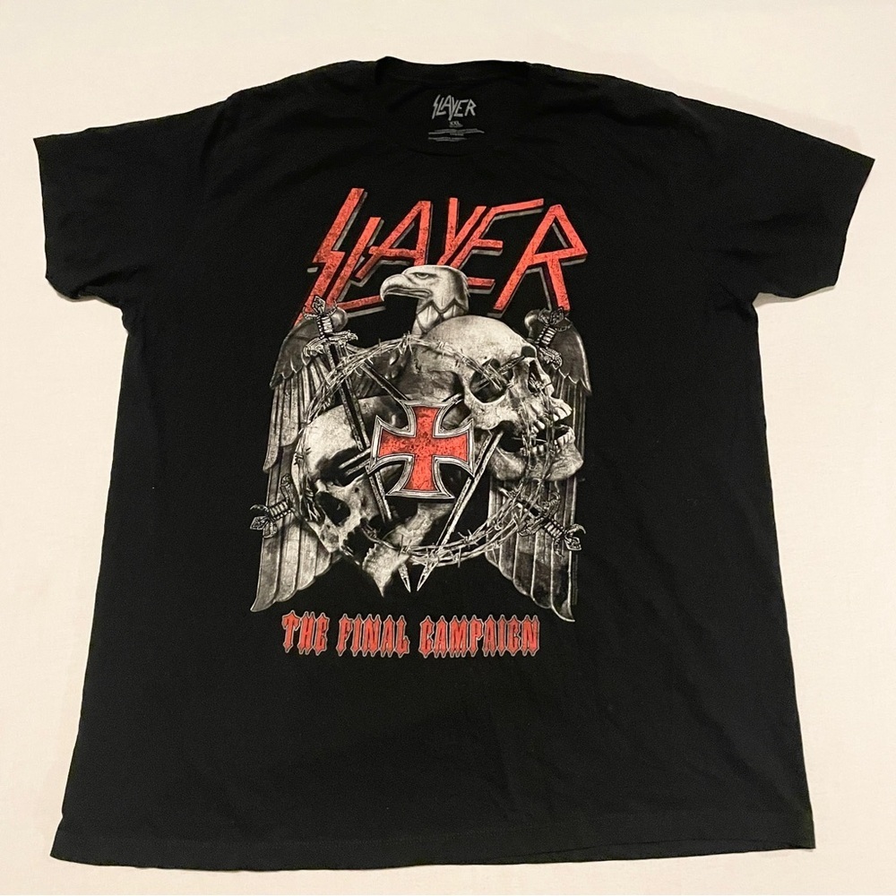 SLAYER Final World Tour T-Shirt 2018-2019 Double Sided Band Tee XXL Black